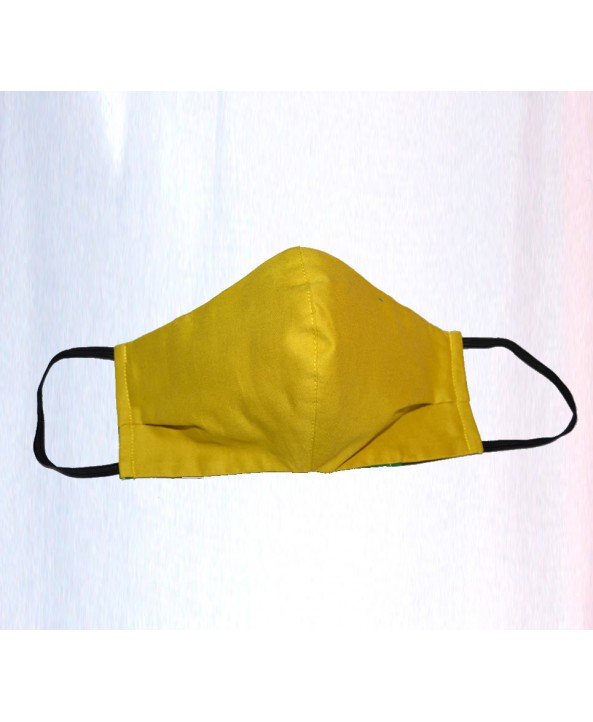 Golden Yellow 100% Cotton Washable Mask - Made in UK